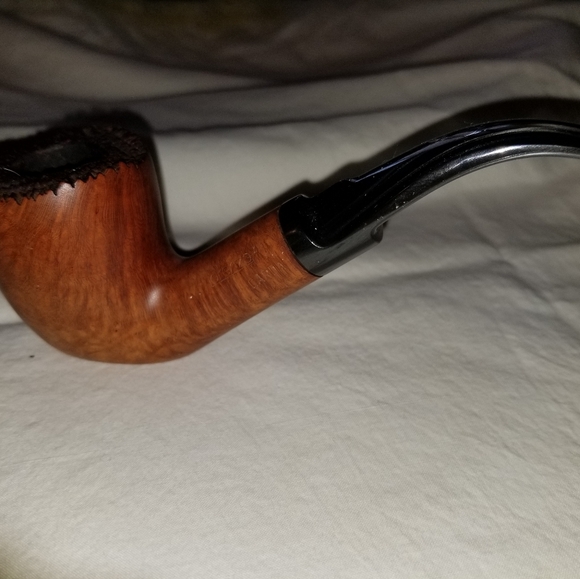 lorenzo Other - self standing LORENZO garda TOBACCO PIPE made in italy UNUSED & leather pouch